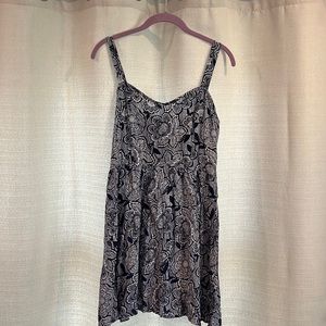 Forever21 Navy Blue/White Flower Pattern Dress